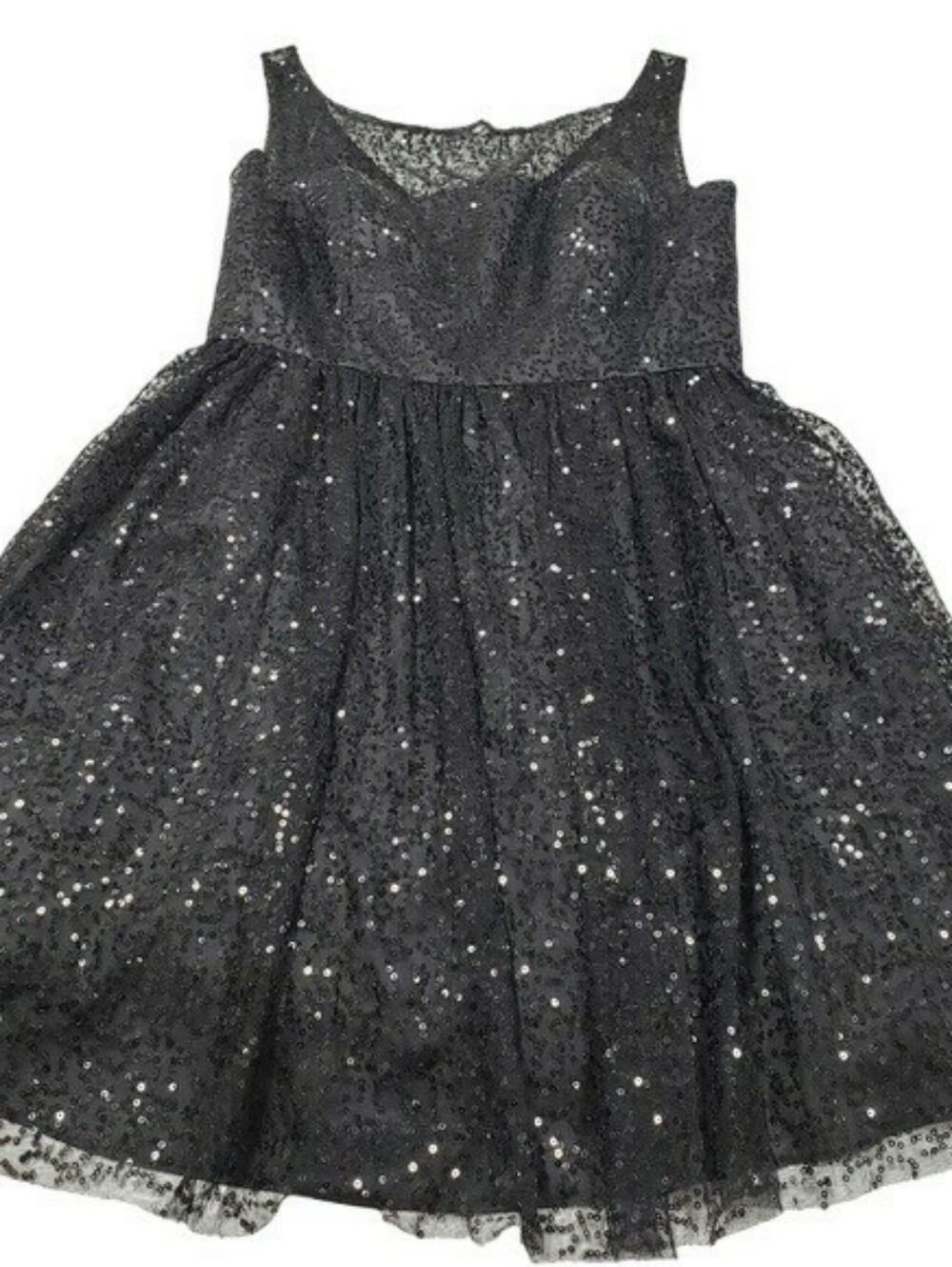 MXI Black Sequin Dress with Flaw Size 11/12 - Picture 4 of 7
